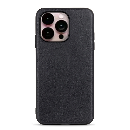  iPhone 14 Pro Max Skal Äkta Läder Svart