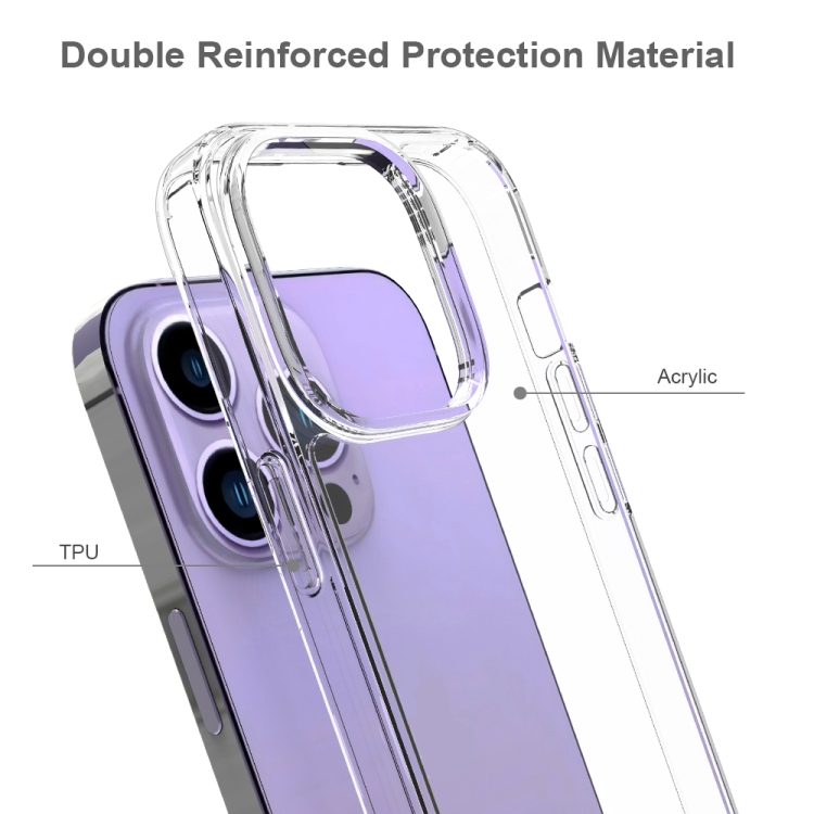  iPhone 14 Pro Max Skal Shockproof Hybrid Akryl/TPU Transparent