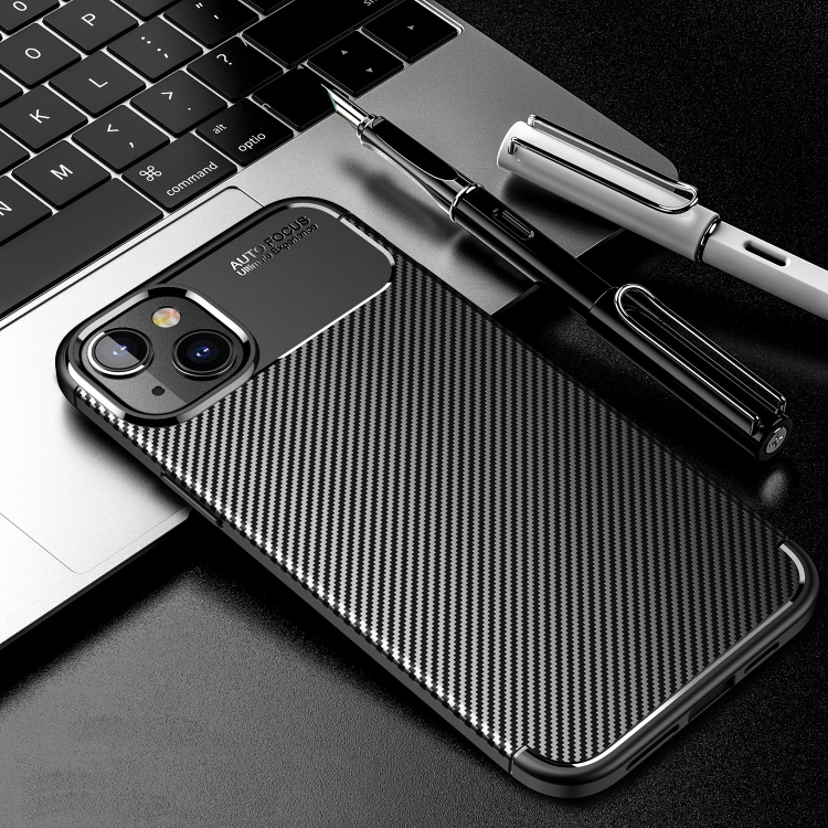  iPhone 14 Pro Max Skal Kolfiber Textur Svart