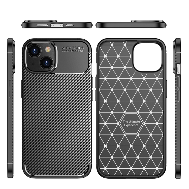  iPhone 14 Pro Max Skal Kolfiber Textur Svart