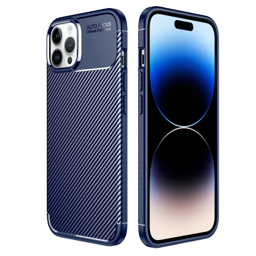  iPhone 14 Pro Max Skal Kolfiber Textur Blå