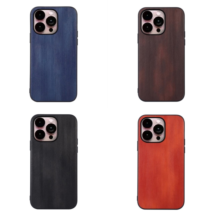  iPhone 14 Pro Max Skal PU Läder Blå
