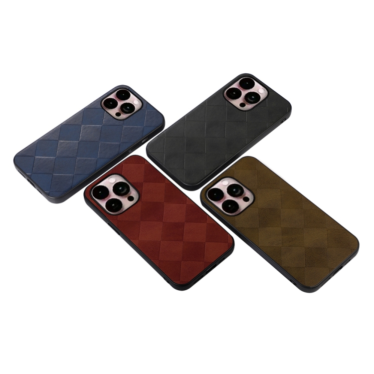  iPhone 14 Pro Max Skal Vävd Textur Blå