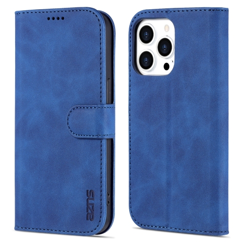 AZNS AZNS iPhone 14 Pro Max Fodral Läder Blå