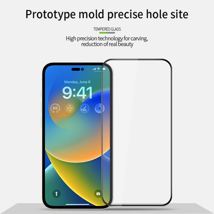 MOFI MOFI iPhone 14 Pro Max Skärmskydd Heltäckande Härdat Glas