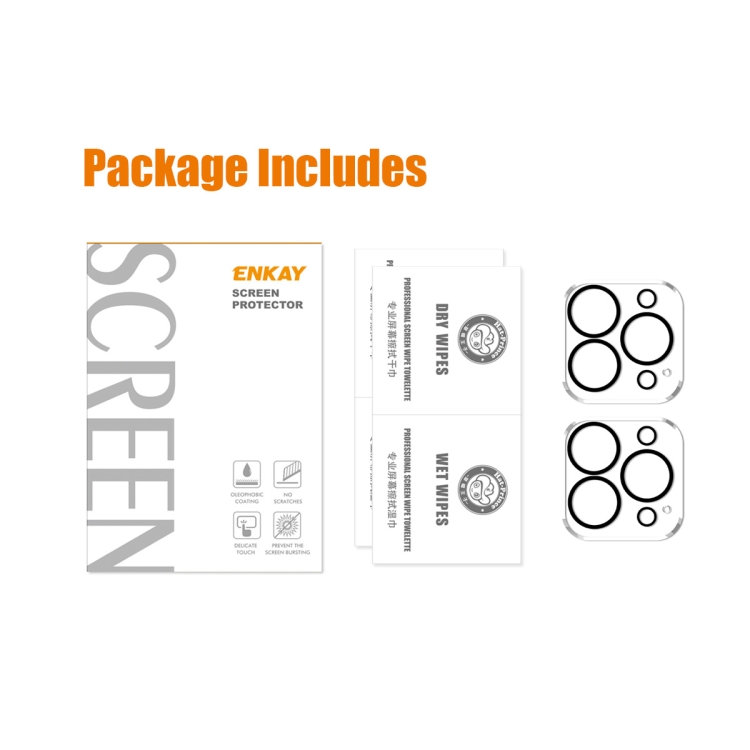HAT PRINCE HAT PRINCE iPhone 14 Pro / 14 Pro Max 2-PACK Linsskydd Härdat Glas