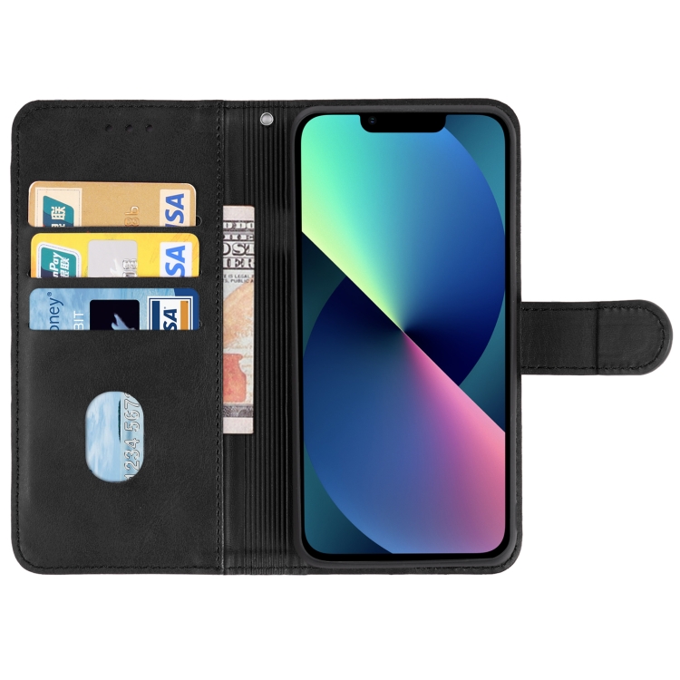  iPhone 14 Fodral Läder Svart