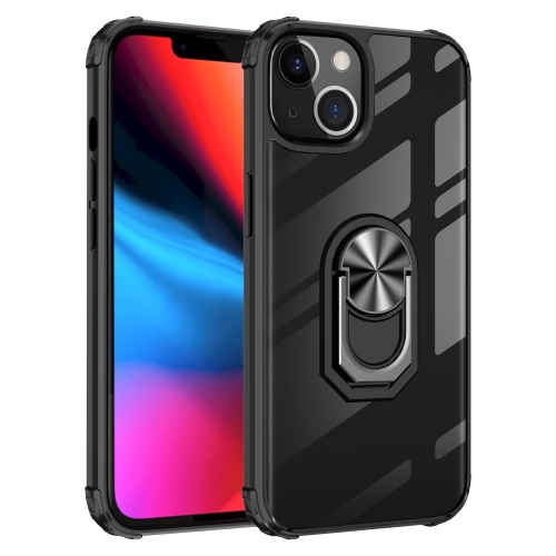  iPhone 14 Skal Shockproof Hybrid Ring Svart/Silver