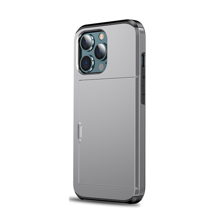  iPhone 14 Skal Hybrid Med Kortfack Grå