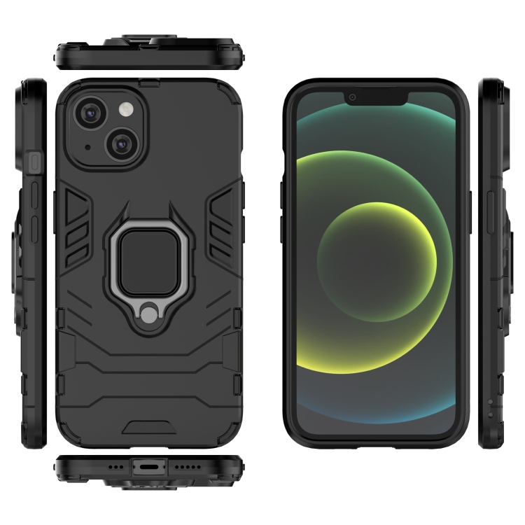  iPhone 14 Skal Ring Hybrid Svart