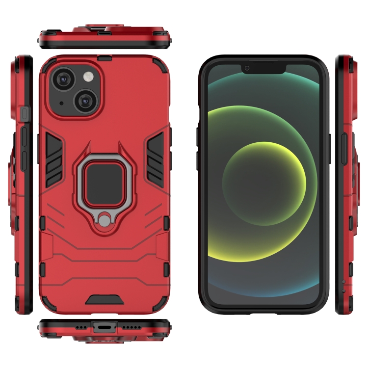  iPhone 14 Skal Ring Hybrid Röd