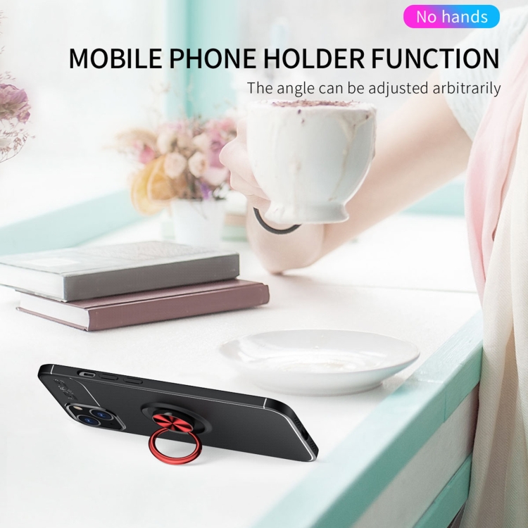  iPhone 14 Skal Ring Svart/Röd