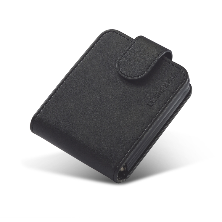 LC.IMEEKE LC.IMEEKE Galaxy Z Flip 4 Fodral Läder Svart