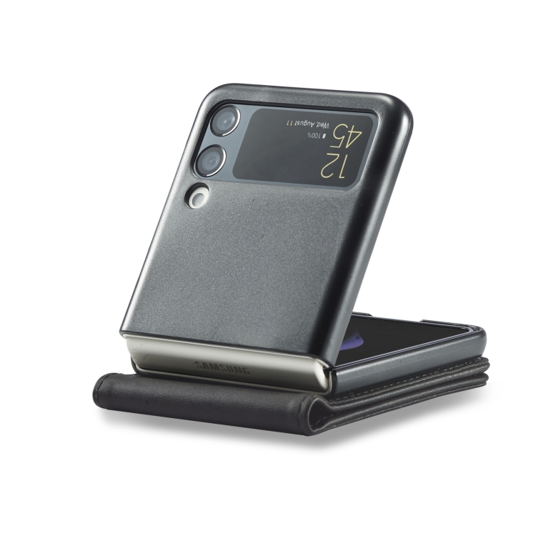 LC.IMEEKE LC.IMEEKE Galaxy Z Flip 4 Fodral Läder Svart