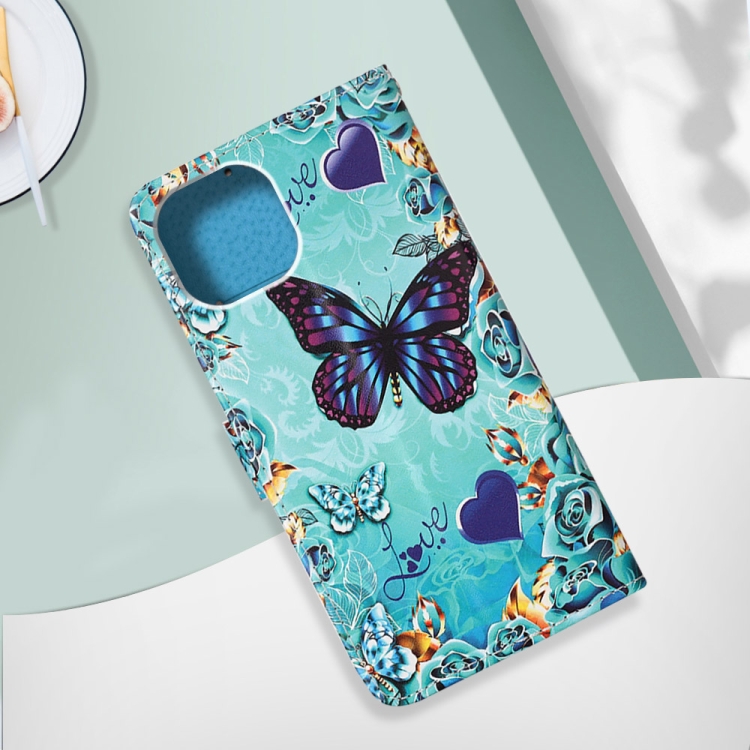  iPhone 14 Fodral Med Tryck Love Butterfly