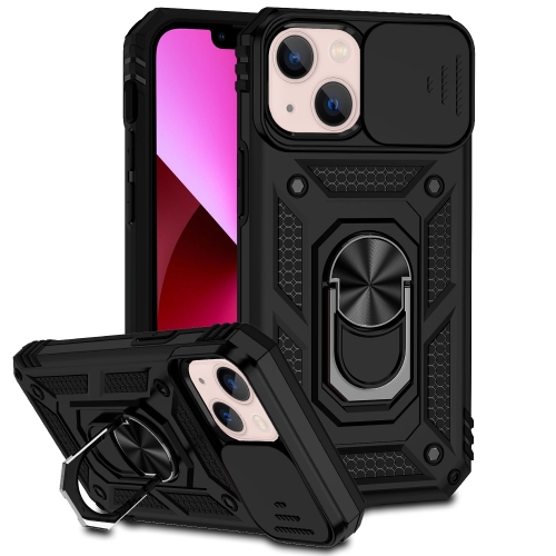  iPhone 14 Skal Ring Armor Med CamShield Svart