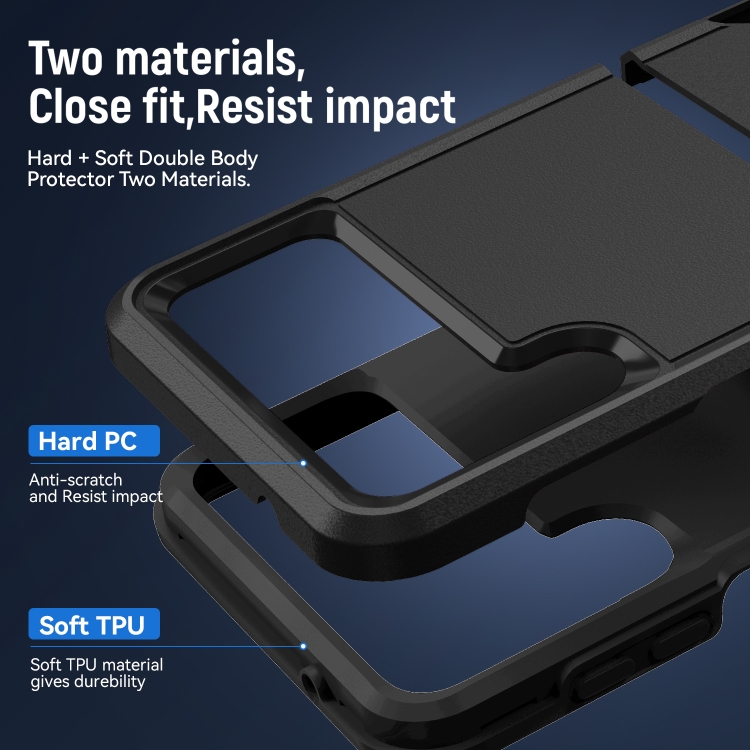  Samsung Galaxy Z Flip 4 Skal Heavy Armor Hybrid Svart