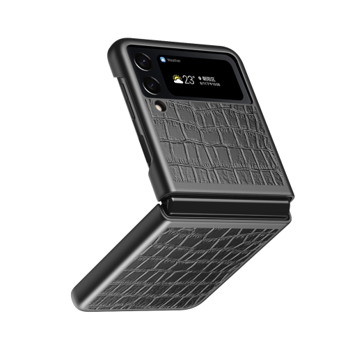  Samsung Galaxy Z Flip 4 Skal Krokodil Textur Svart