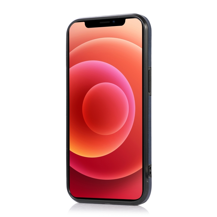  iPhone 14 Läder Skal Med Kortfack Och Magnet Blå