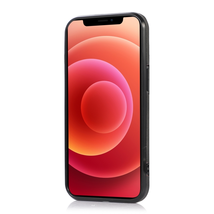 iPhone 14 Läder Skal Med Kortfack Och Magnet Svart