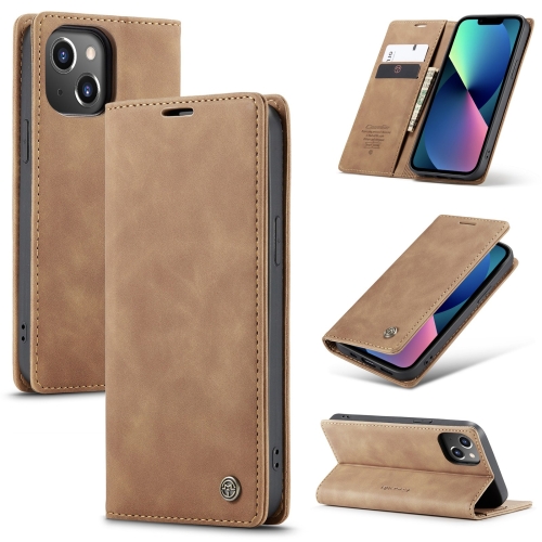 CASEME CASEME iPhone 14 Fodral Retro Flip Brun