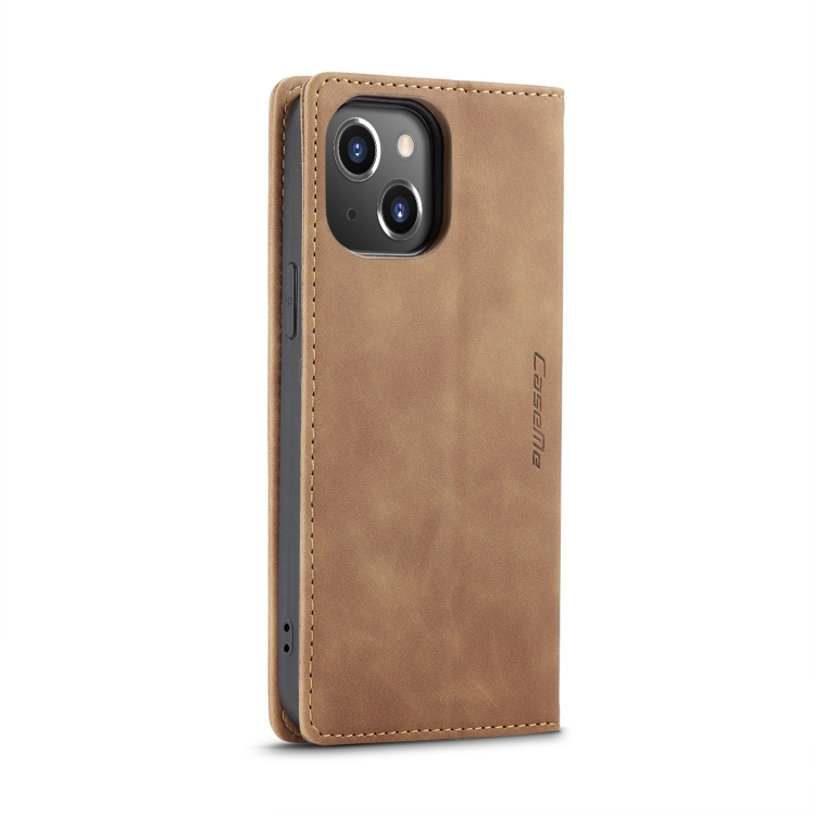 CASEME CASEME iPhone 14 Fodral Retro Flip Brun