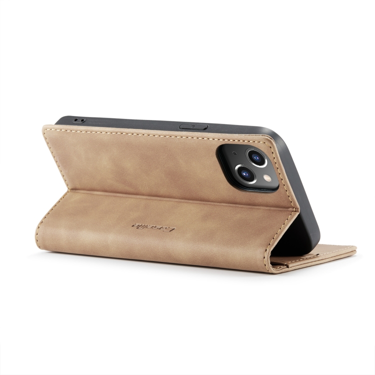 CASEME CASEME iPhone 14 Fodral Retro Flip Brun