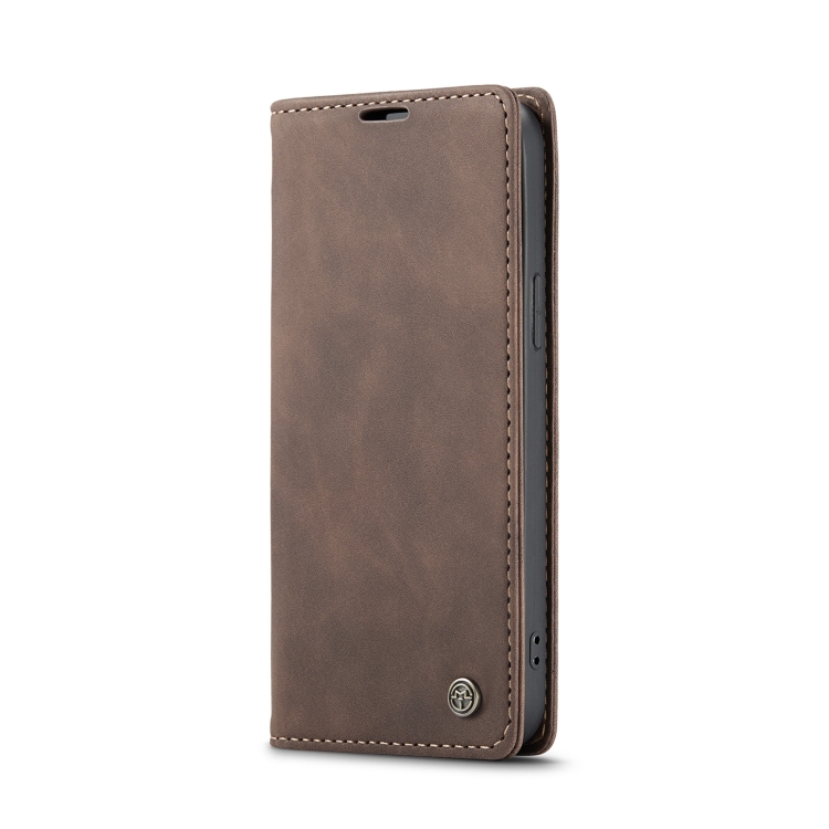 CASEME CASEME iPhone 14 Fodral Retro Flip Mörk Brun