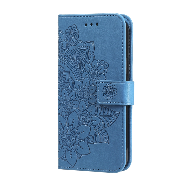  iPhone 14 Fodral Mandala Blomma Blå