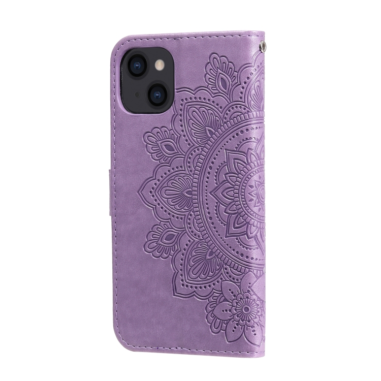  iPhone 14 Fodral Mandala Blomma Lila