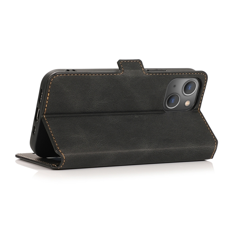  iPhone 14 Fodral Retro Textur Svart