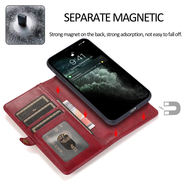  iPhone 14 2in1 Flerfack Magnet Fodral / Skal Röd