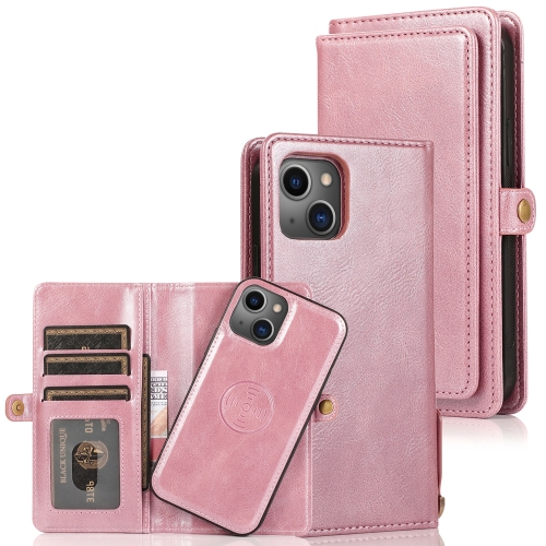  iPhone 14 2in1 Flerfack Magnet Fodral / Skal Roséguld