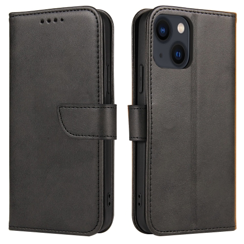  iPhone 14 Fodral Solid Läder Svart