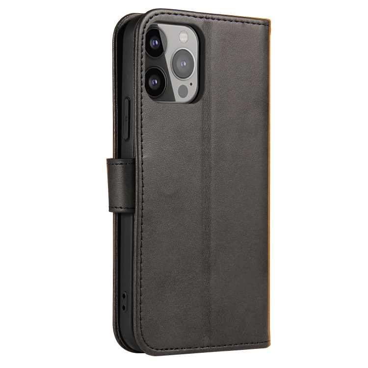  iPhone 14 Fodral Solid Läder Svart