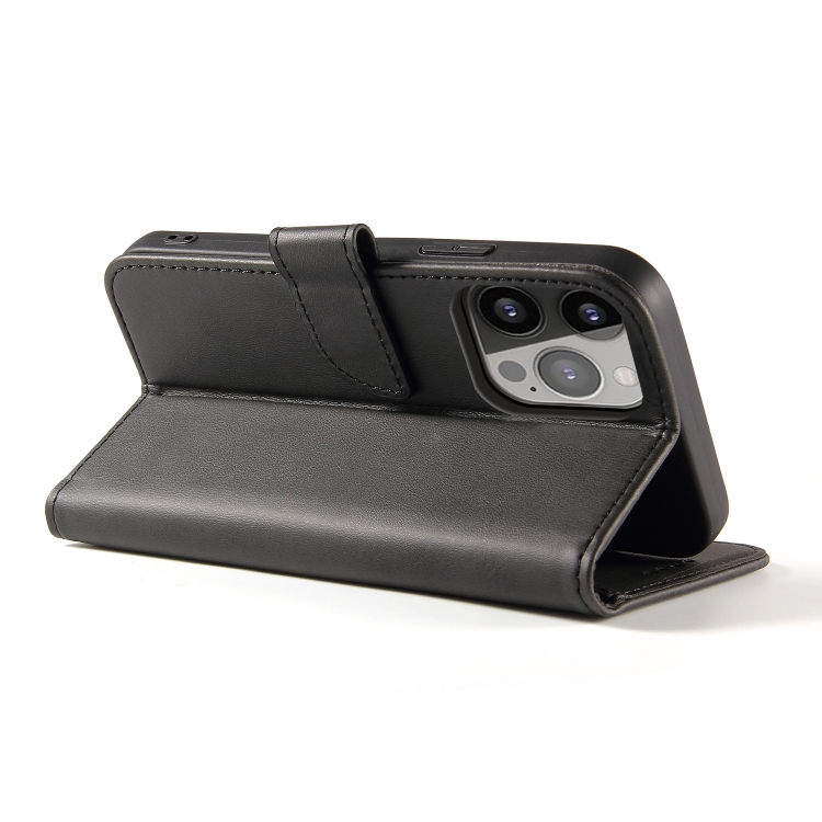  iPhone 14 Fodral Solid Läder Svart
