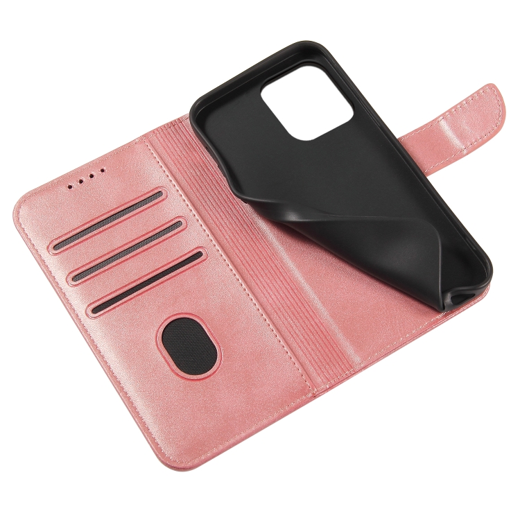  iPhone 14 Fodral Solid Läder Roséguld