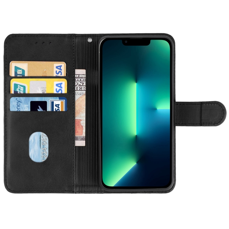  iPhone 14 Plus Fodral Läder Svart