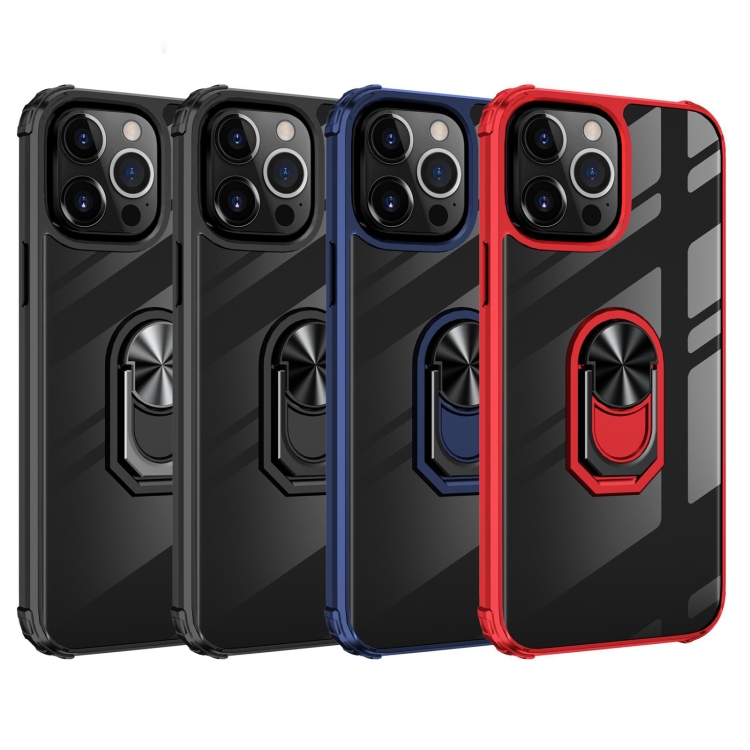  iPhone 14 Plus Skal Shockproof Ring Hybrid Blå