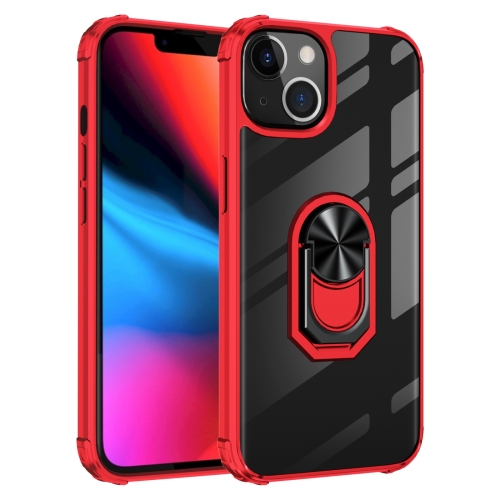  iPhone 14 Plus Skal Shockproof Ring Hybrid Röd