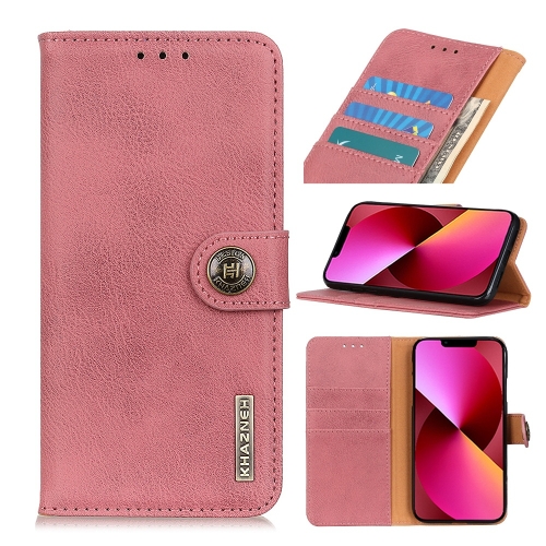 KHAZNEH KHAZNEH iPhone 14 Plus Fodral Läder Rosa