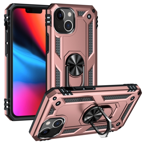 iPhone 14 Plus Skal Shockproof Ring Roséguld