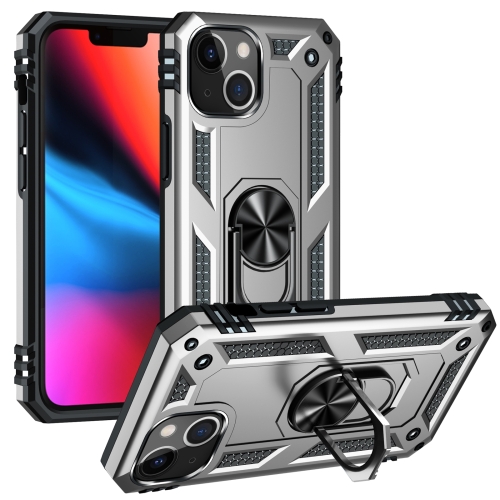  iPhone 14 Plus Skal Shockproof Ring Silver