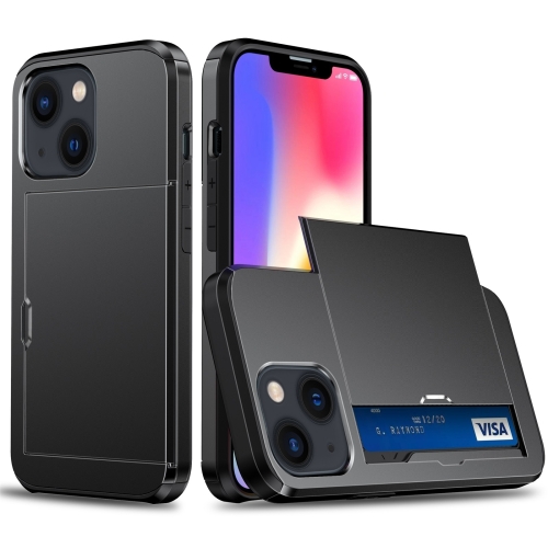  iPhone 14 Plus Skal Med Kortfack Svart