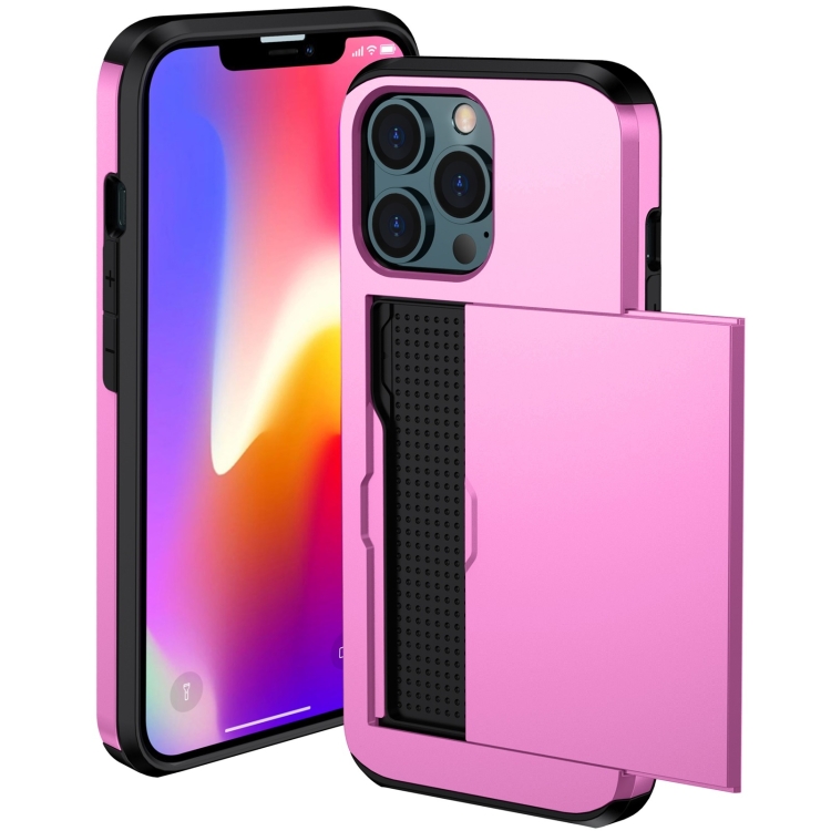  iPhone 14 Plus Skal Med Kortfack Rosa