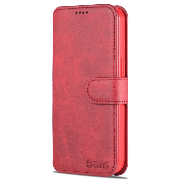 AZNS AZNS iPhone 14 Plus Fodral Solid Textur Röd/Rosa
