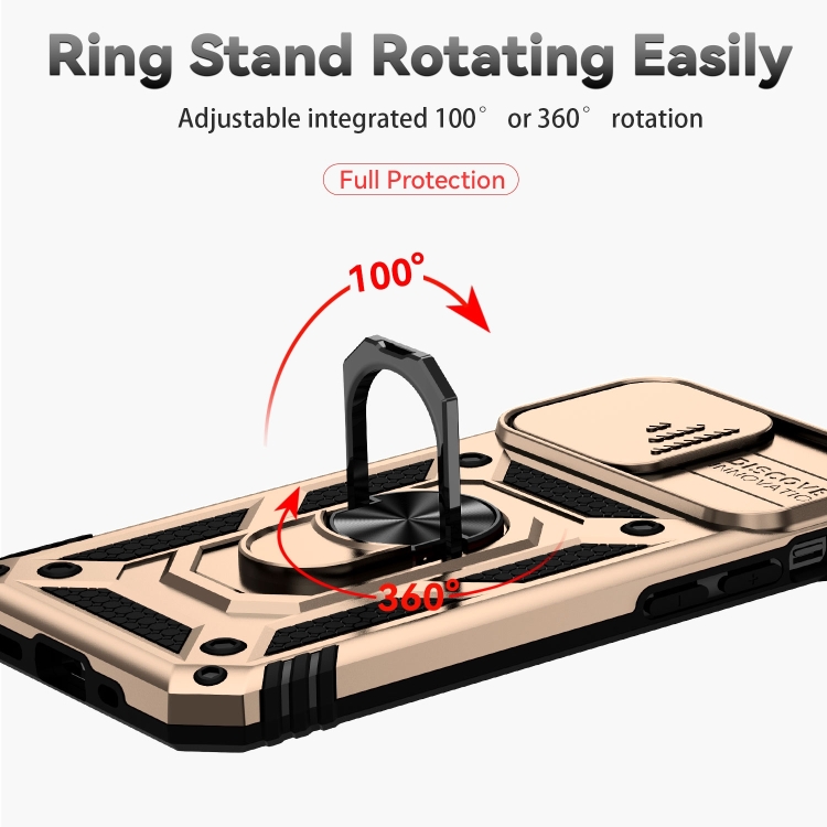  iPhone 14 Plus Skal CamShield Hybrid Ring Guld