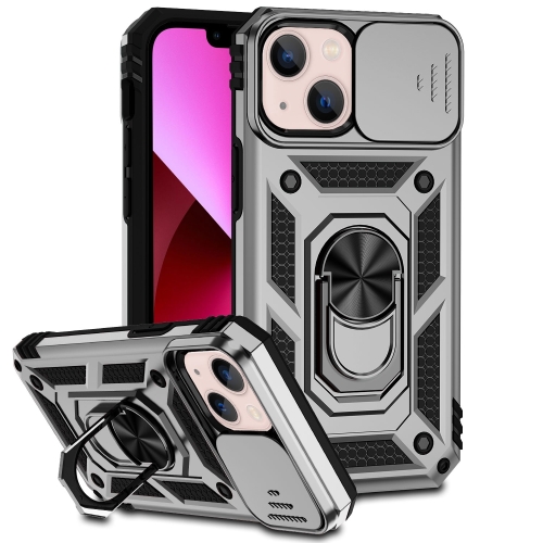  iPhone 14 Plus Skal CamShield Hybrid Ring Silver