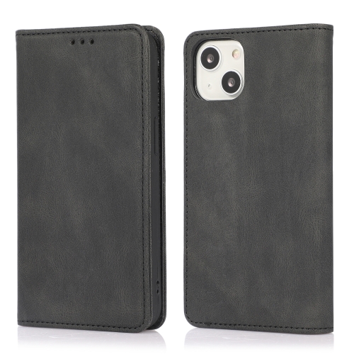  iPhone 14 Plus Fodral Flip Läder Svart