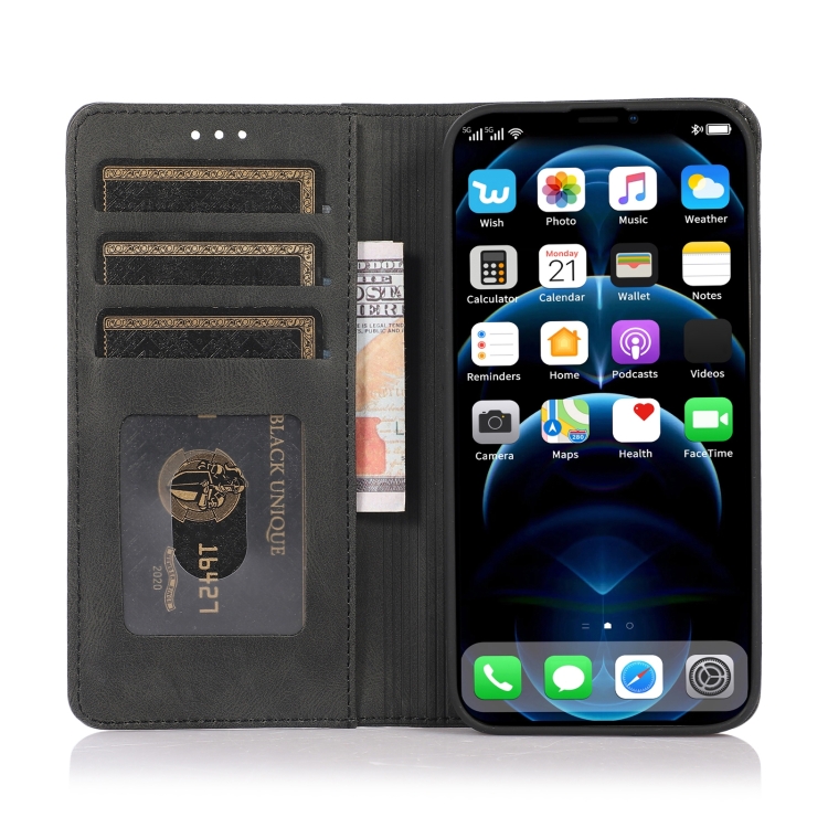  iPhone 14 Plus Fodral Flip Läder Svart